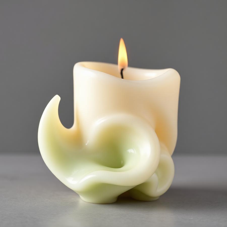 Moulded Art Candle — Abstract